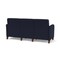 Lesro Siena Lounge Reception 3 Seat Tandem Seating No Center Arms, Walnut, OH Navy Upholstery SN3101 - alternate 2
